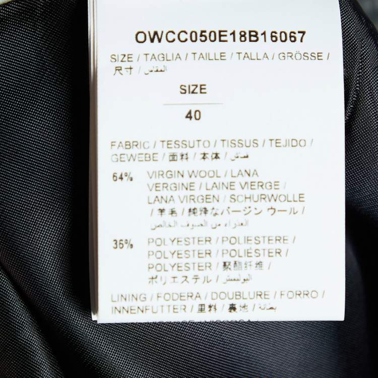 Pre Owned Off-White Monochrome Wool Wrap Mini Skirt S