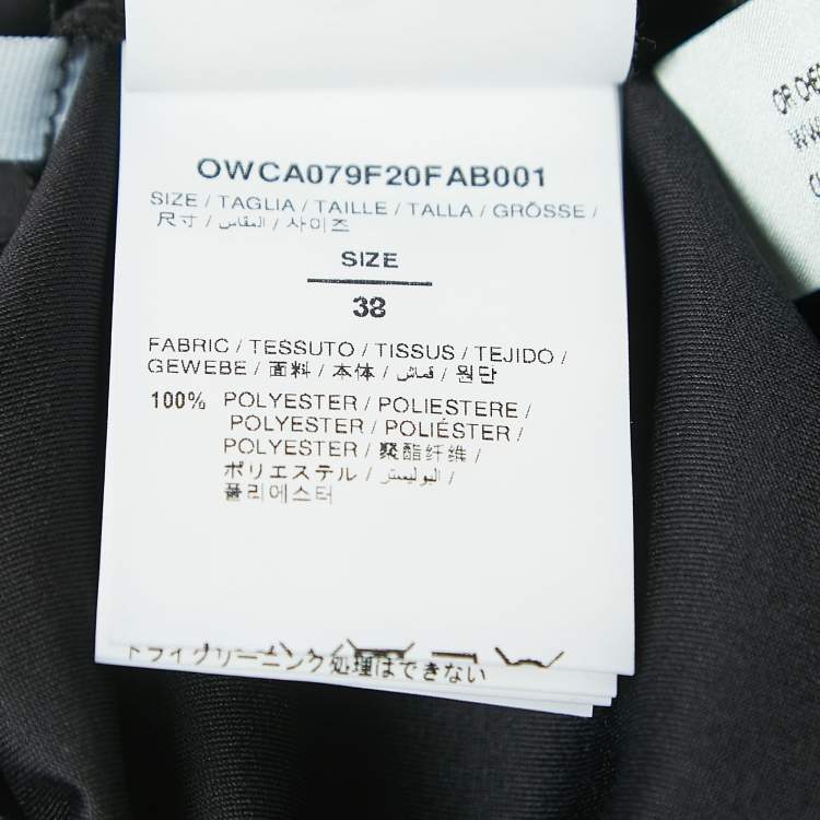 Pre Owned Off-White Black Coated Synthetic Jogger Pants XS