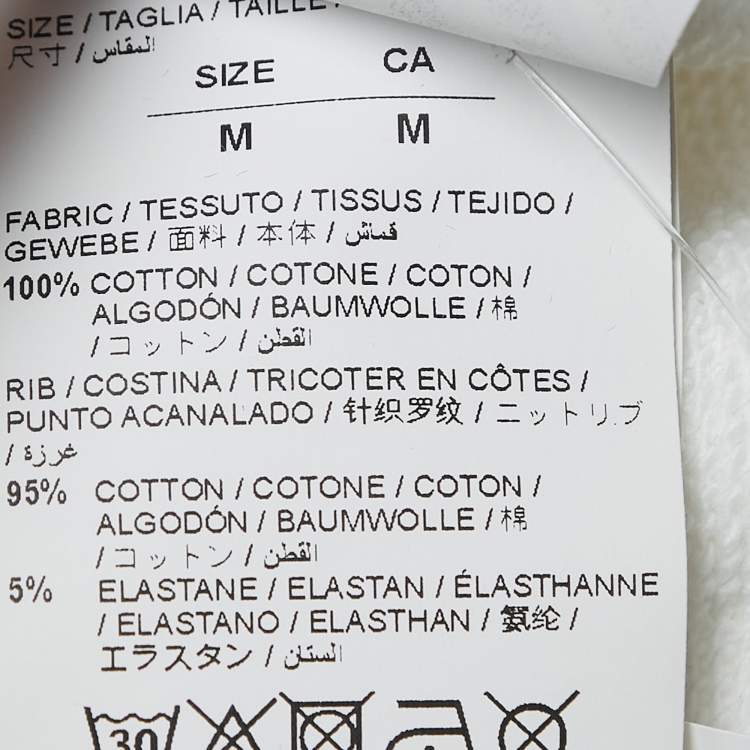 Pre Owned Off-White White Woman Patch Cotton Sweatshirt M