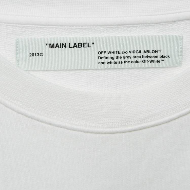 Pre Owned Off-White White Woman Patch Cotton Sweatshirt M
