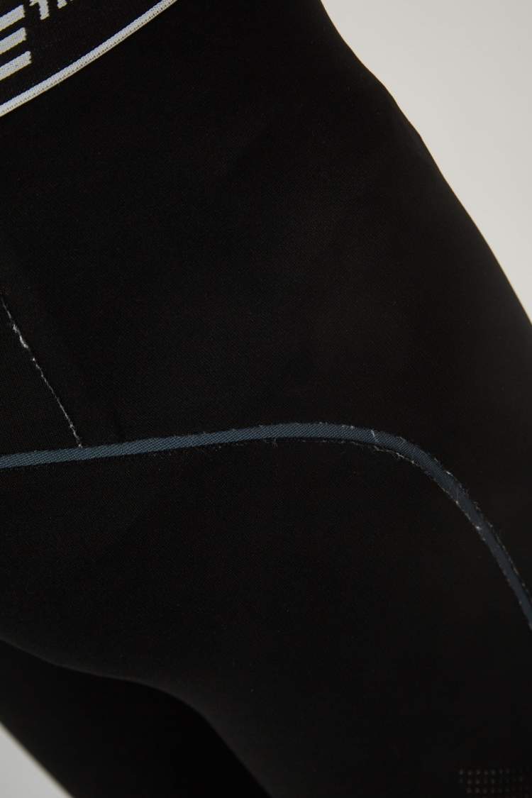 Pre Owned Off-White Black Logo Intarsia Knit Active Wear Leggings M