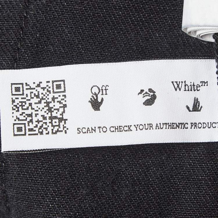 مملوكة مسبقًا Off-White Black Denim Straight Leg Jeans XL Waist 34"