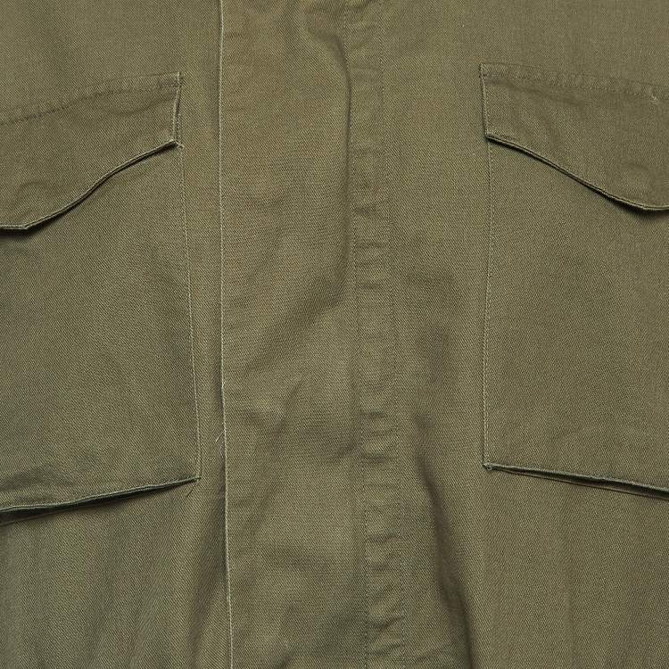 Pre Owned Off-White c/o Virgil Abloh Green Embroidered Cotton Parka Jacket M
