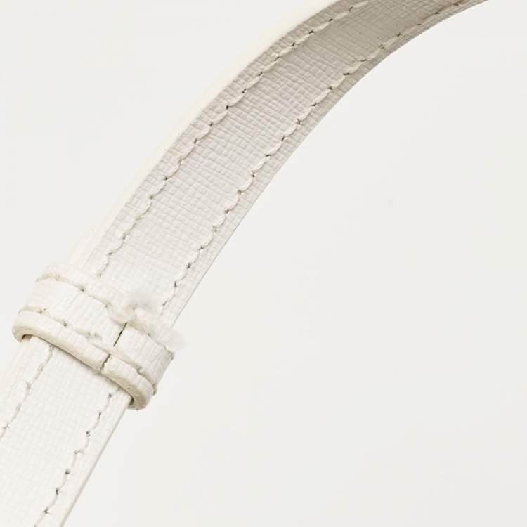 Pre Owned Off-White White/Clear PVC Net Binder Clip Crossbody Bag