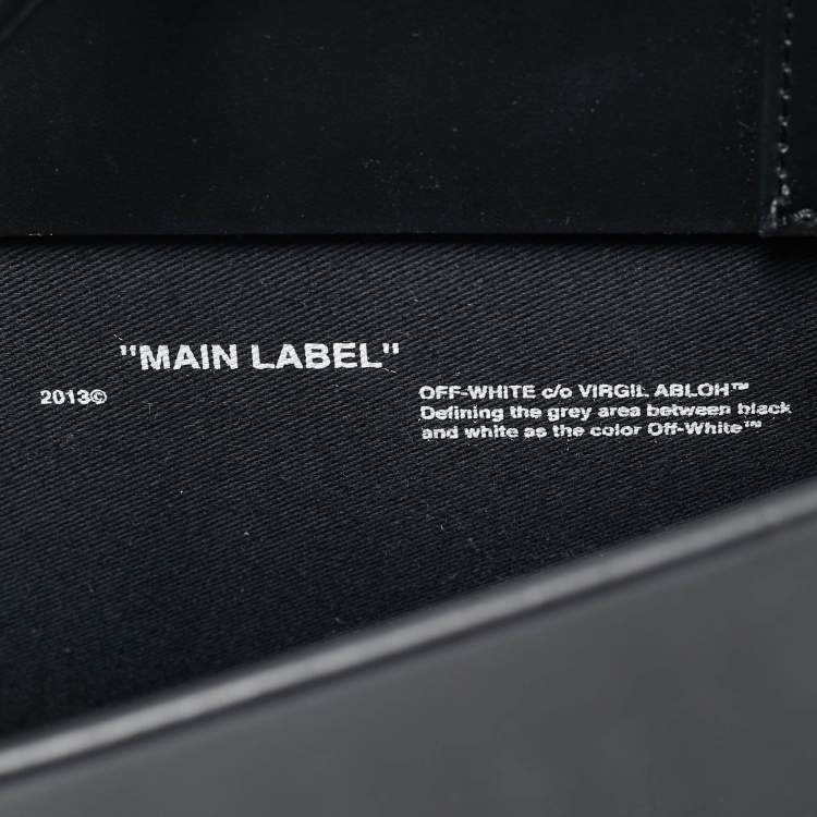 Pre Owned Off-White Black Leather Medium Box Tote