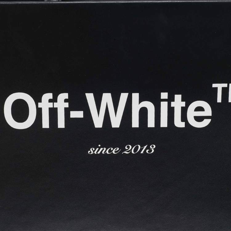 Pre Owned Off-White Black Leather Medium Box Tote