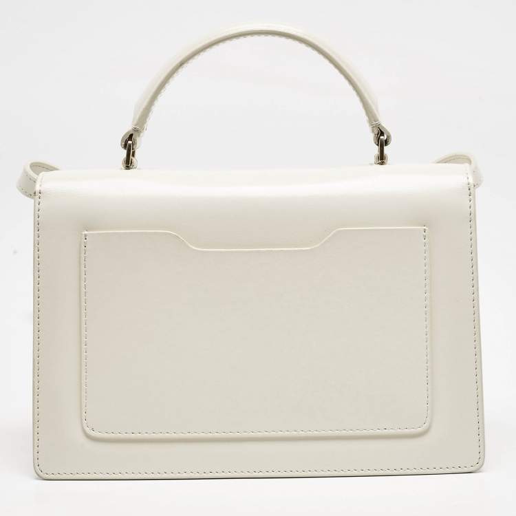 Pre Owned Off-White White Leather 2.8 Jitney Top Handle Bag
