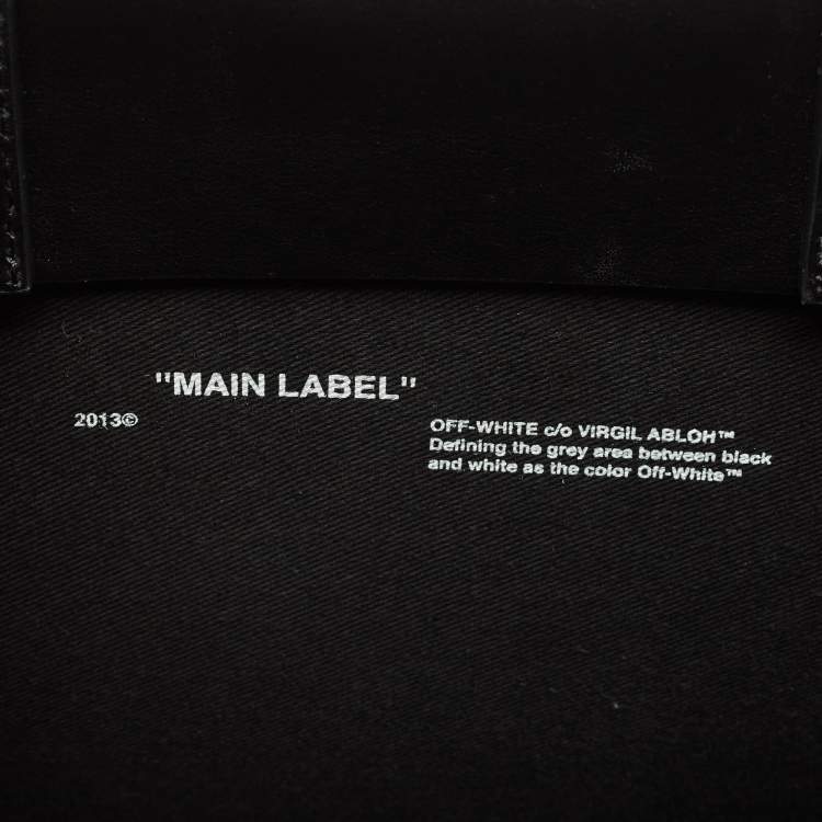 Pre Owned Off-White Black Leather Medium Box Tote