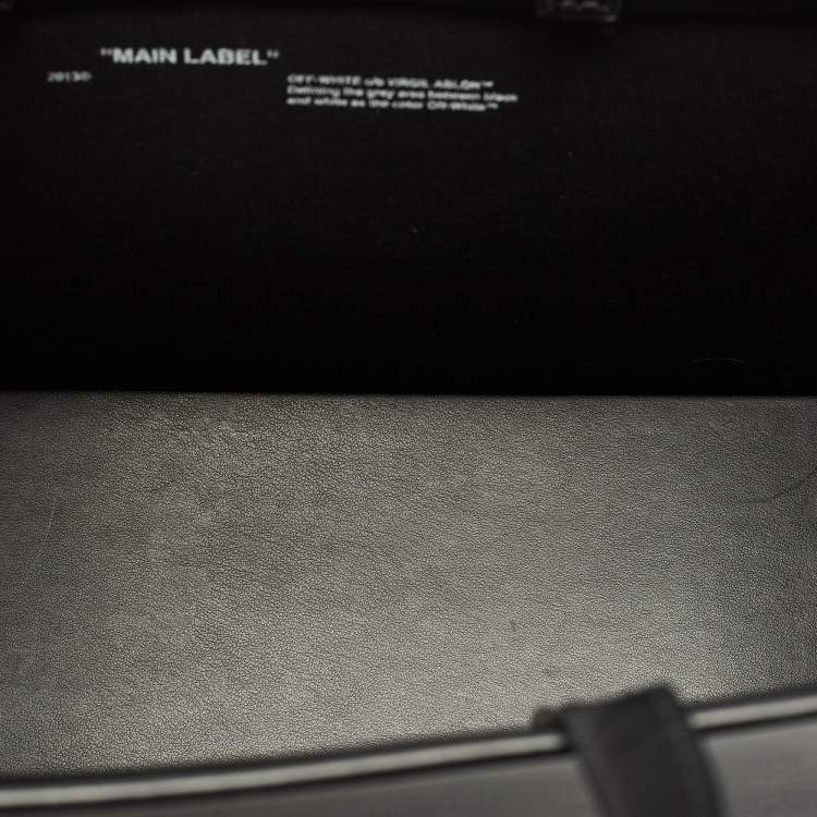 Pre Owned Off-White Black Leather Medium Box Tote