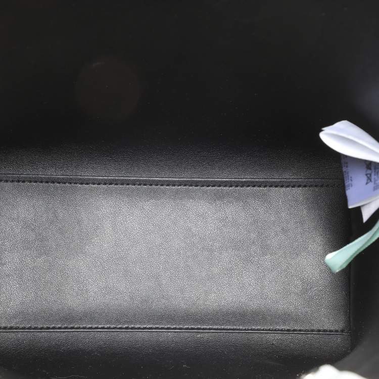 Pre Owned Off-White White Leather Binder Clip 'For Display Only' Tote