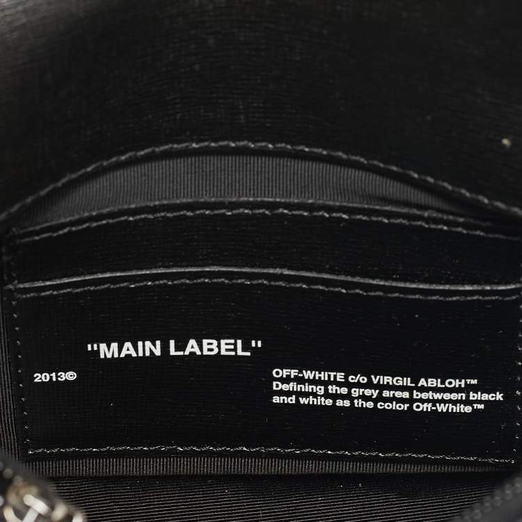 Pre Owned Off-White Black Leather Sculpture Binder Clip Crossbody Bag
