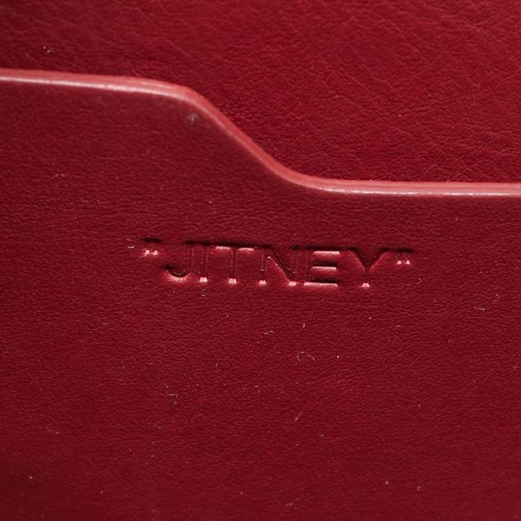 Pre Owned Off-White White Leather Graffiti 4.3 Jitney Top Handle Bag