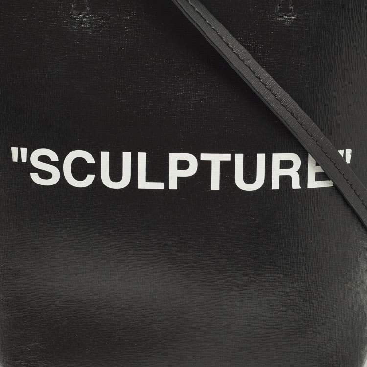 مملوكة مسبقًا Off-White "Sculpture" Black Leather Vertical Tote