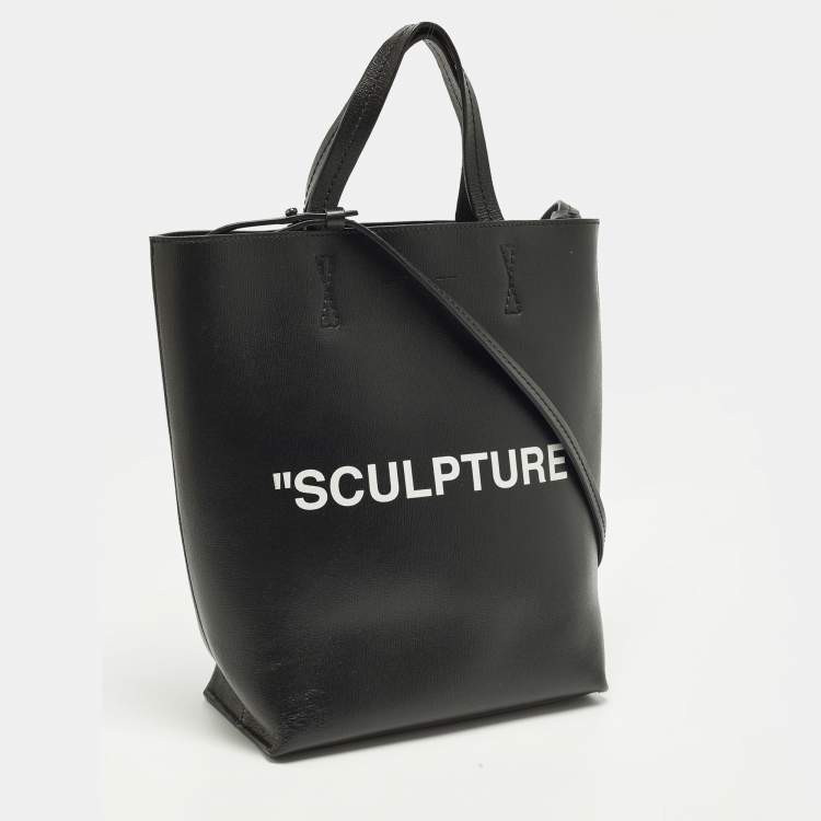 مملوكة مسبقًا Off-White "Sculpture" Black Leather Vertical Tote
