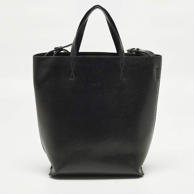 مملوكة مسبقًا Off-White "Sculpture" Black Leather Vertical Tote