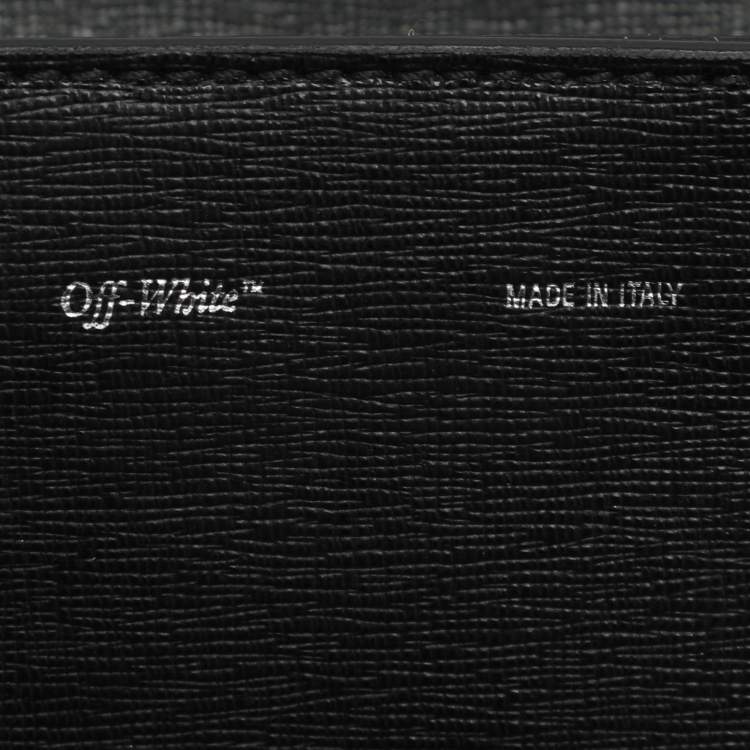 Pre Owned Off-White Sculpture Binder Clip Black Leather Crossbody Bag