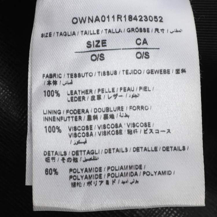 Pre Owned Off-White Sculpture Binder Clip Black Leather Crossbody Bag