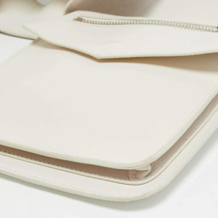 Pre Owned Off-White Two Pocket White Leather Belt Bag