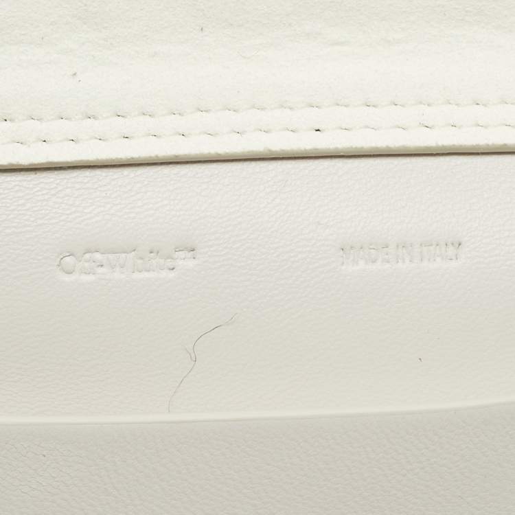 Pre Owned Off-White Two Pocket White Leather Belt Bag