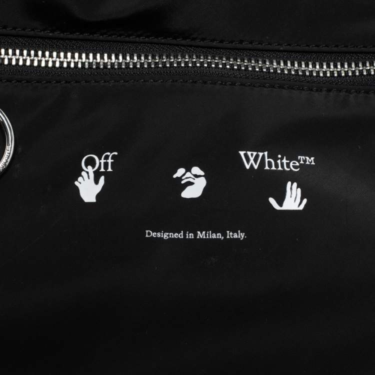 Pre Owned Off-White Black Nylon Commercial Weekender Tote