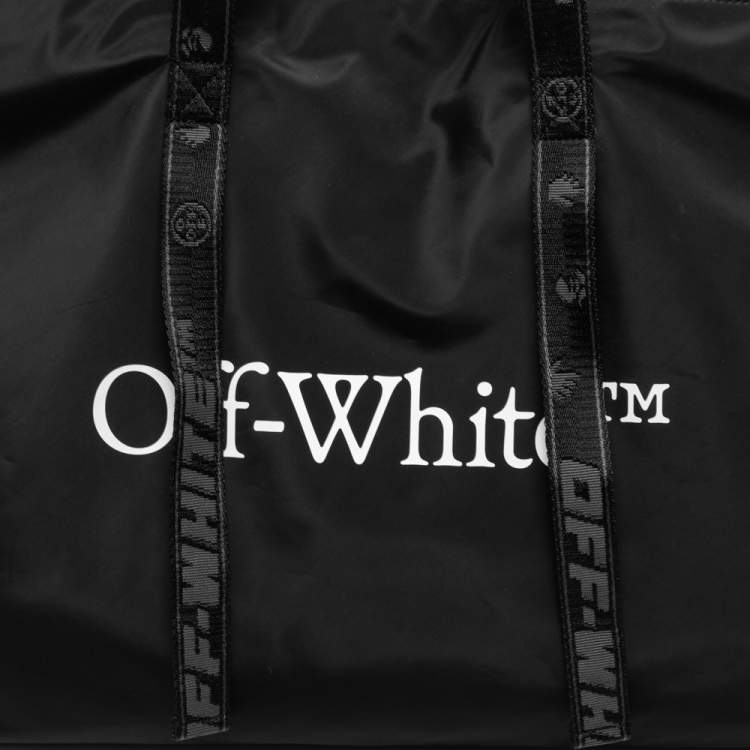 Pre Owned Off-White Black Nylon Commercial Weekender Tote
