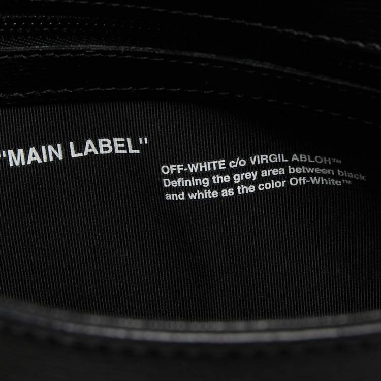 Pre Owned Off-White Black Leather Sculpture Binder Clip Crossbody Bag