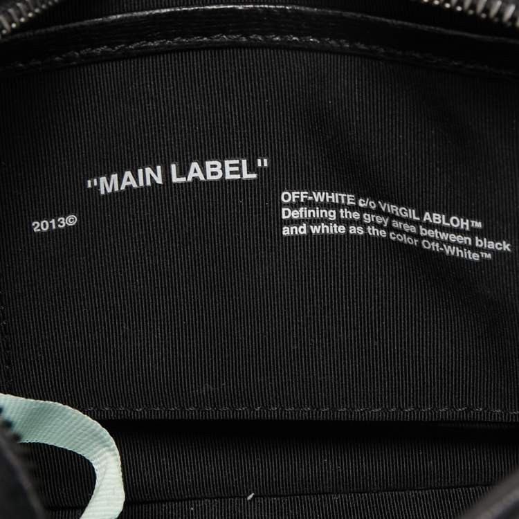 Pre Owned Off-White Black Printed Leather Virgil Abloh Camera Bag