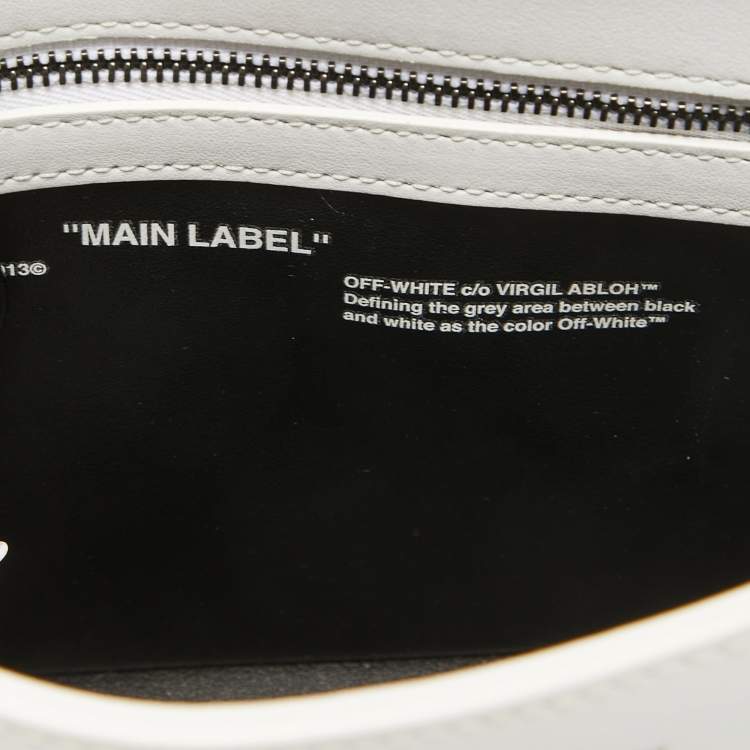 Pre Owned Off-White White Leather Sculpture Cotton Flower Flap Bag  