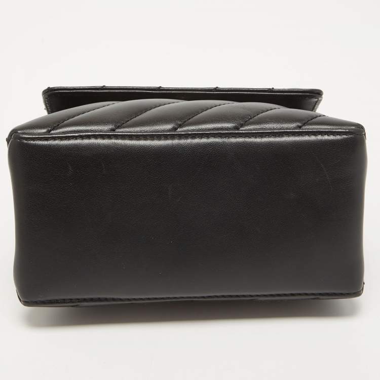 Pre Owned Off-White Black Quilted Leather Small Jackhammer 19 Shoulder Bag