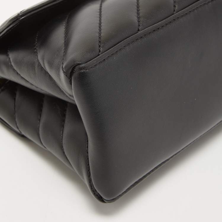 Pre Owned Off-White Black Quilted Leather Small Jackhammer 19 Shoulder Bag