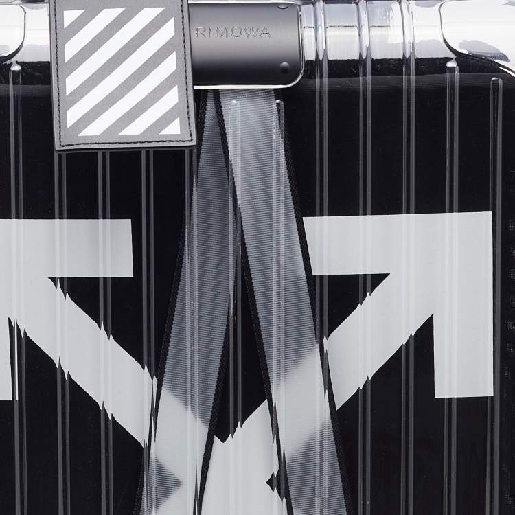 Pre Owned Off-White x Rimowa Transparent/Black PVC Virgil Abloh Suitcase 