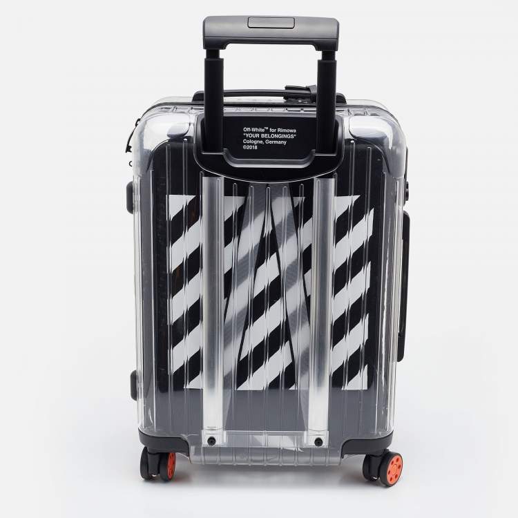 Pre Owned Off-White x Rimowa Transparent/Black PVC Virgil Abloh Suitcase 