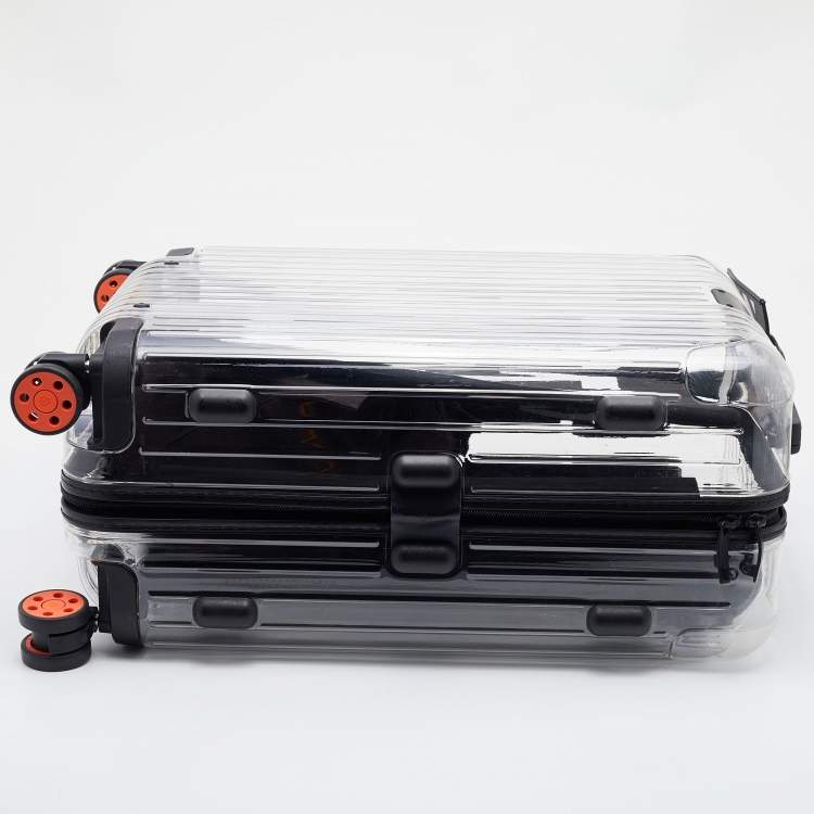 Pre Owned Off-White x Rimowa Transparent/Black PVC Virgil Abloh Suitcase 