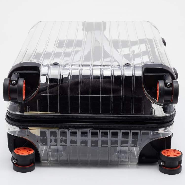 Pre Owned Off-White x Rimowa Transparent/Black PVC Virgil Abloh Suitcase 