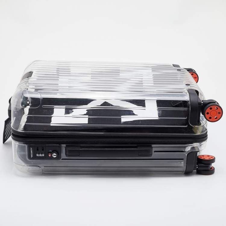 Pre Owned Off-White x Rimowa Transparent/Black PVC Virgil Abloh Suitcase 