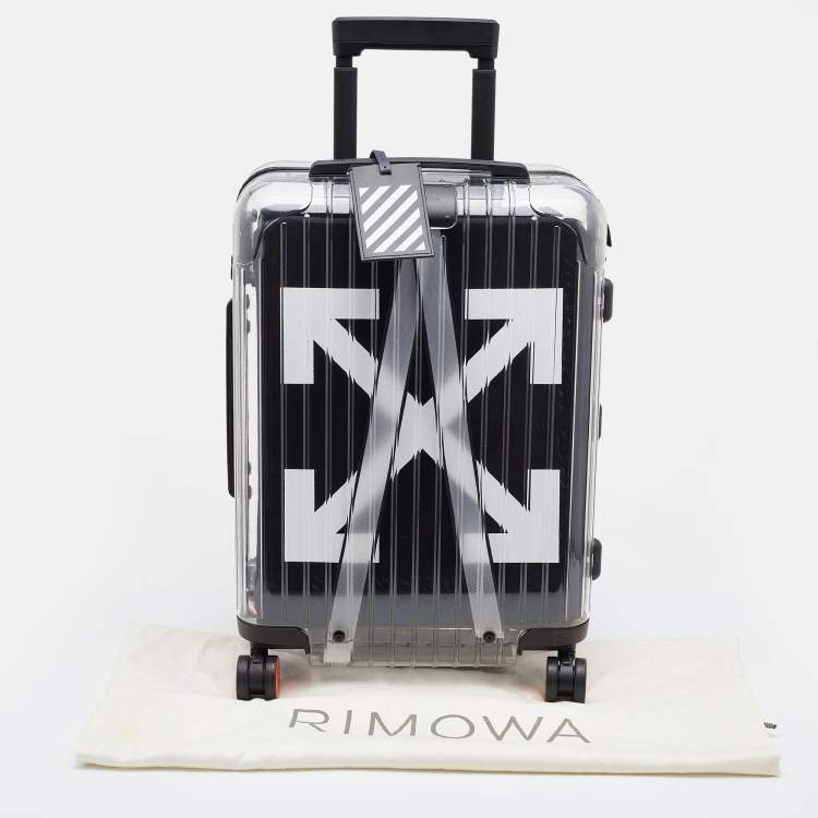 Pre Owned Off-White x Rimowa Transparent/Black PVC Virgil Abloh Suitcase 