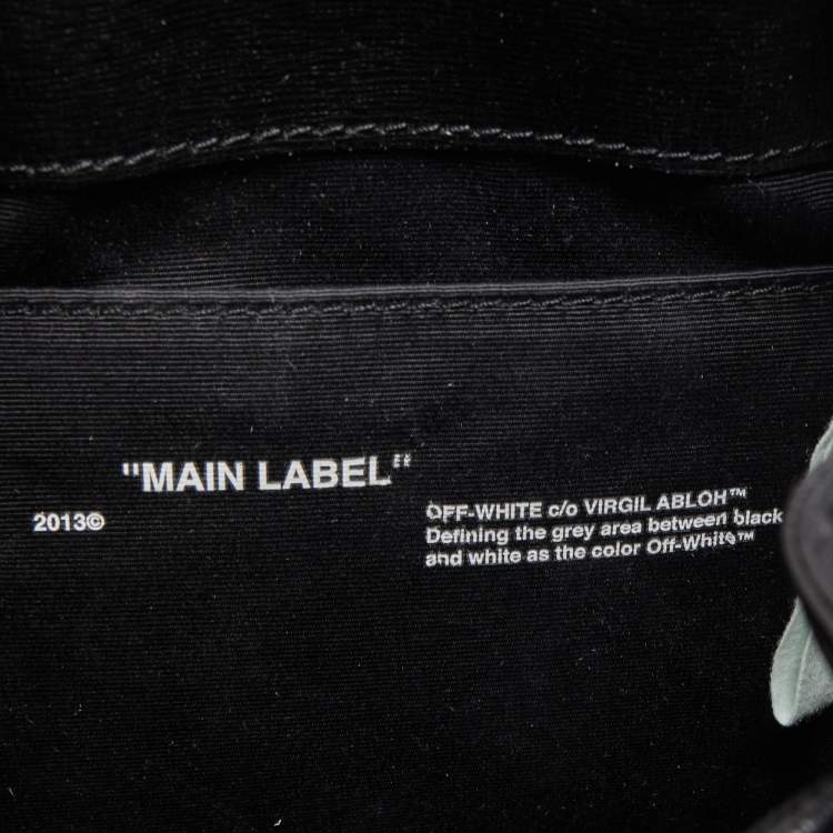 Pre Owned Off-White Black/White Leather Diag Drawstring Backpack