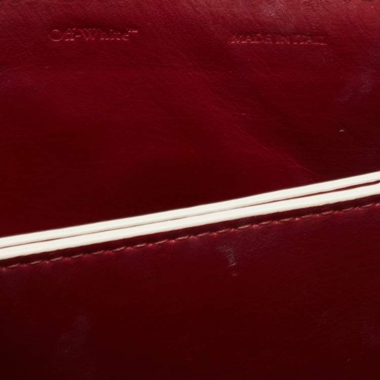 Pre Owned Off-White White Leather 1.4 Gummy Jitney Top Handle Bag