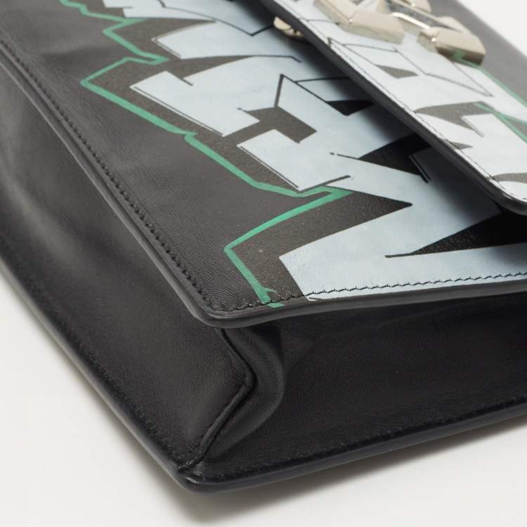 Pre Owned Off-White Black Leather 1.0 Jitney Crossbody Bag