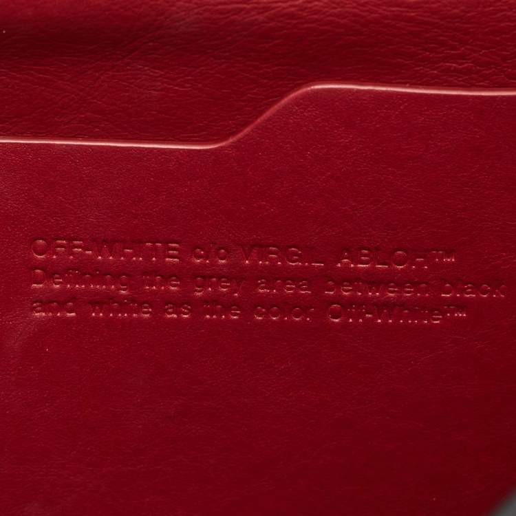 Pre Owned Off-White Black Leather 1.0 Jitney Crossbody Bag