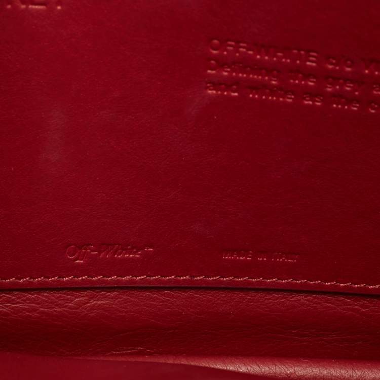 Pre Owned Off-White Black Leather 1.0 Jitney Crossbody Bag