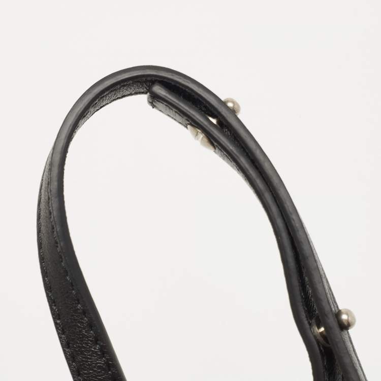 Pre Owned Off-White Black Leather 1.0 Jitney Crossbody Bag