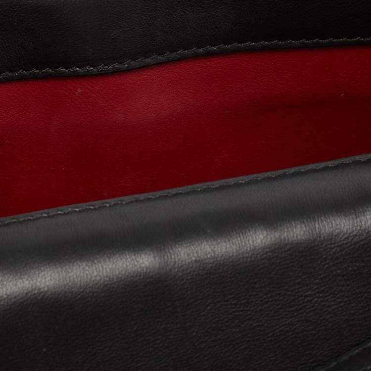 Pre Owned Off-White Black Leather 1.0 Jitney Crossbody Bag