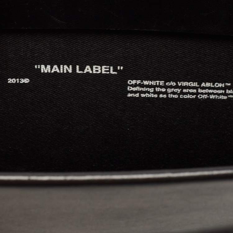 Pre Owned  Off-White Black Leather Mini Box Tote