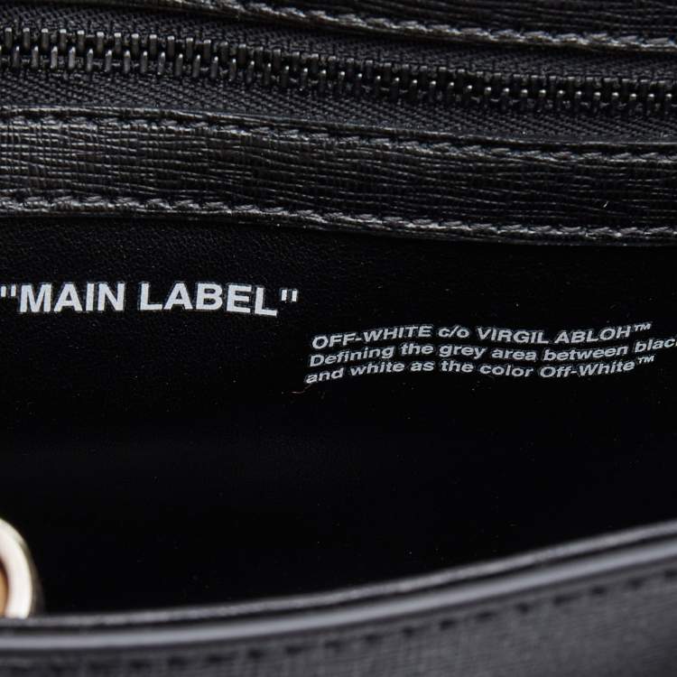 Pre Owned Off-White Black Leather Sculpture Binder Clip Crossbody Bag