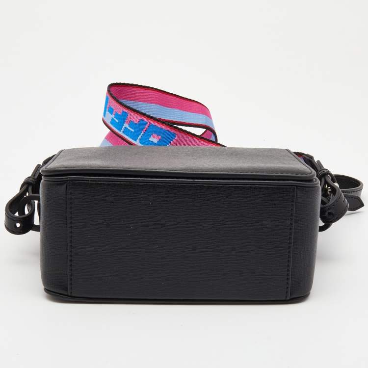 Pre Owned Off-White Black Leather Sculpture Binder Clip Crossbody Bag