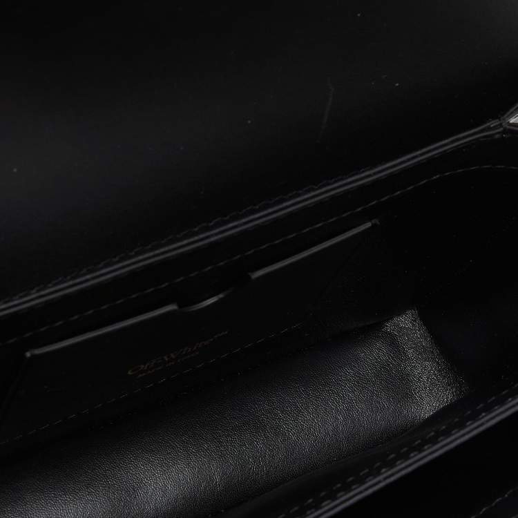 Pre Owned Off-White Black Leather Medium Screw Shoulder Bag