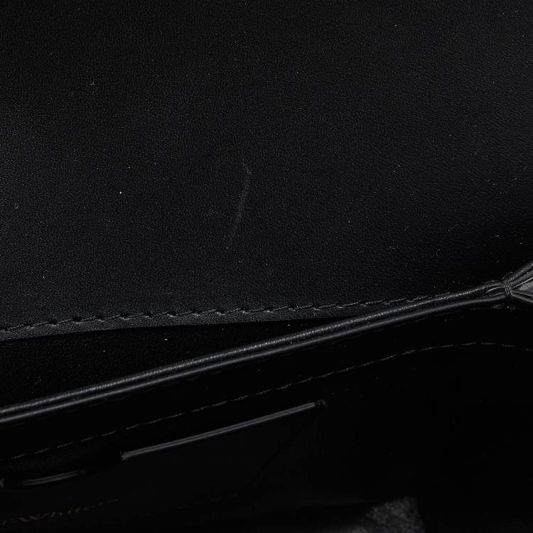 Pre Owned Off-White Black Leather Medium Screw Shoulder Bag