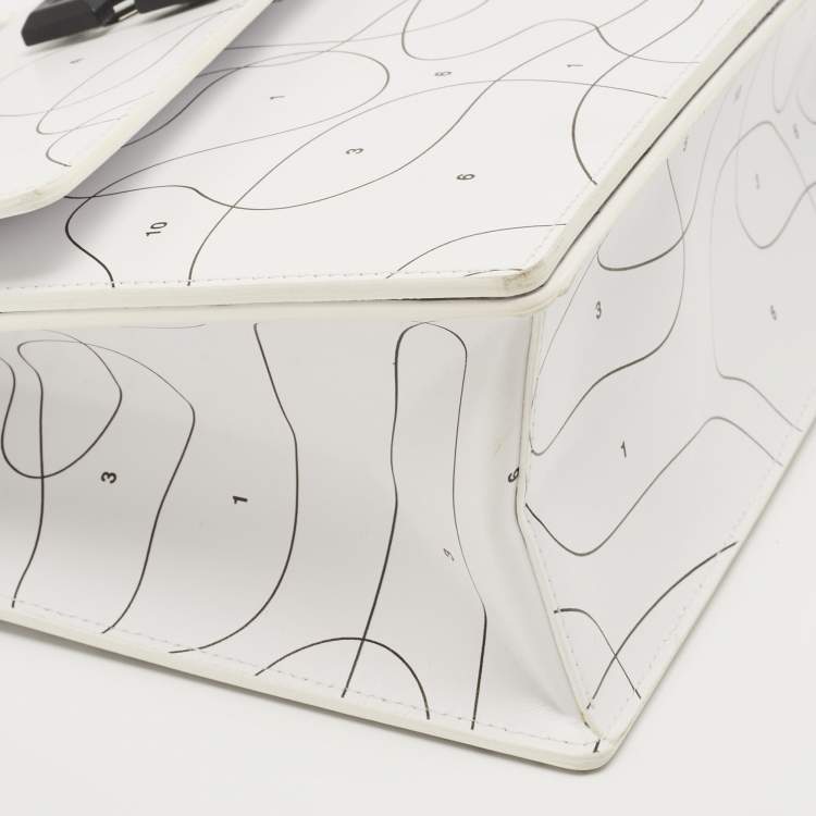 Pre Owned Off-White White Leather Puzzle 2.8 Jitney Top Handle Bag