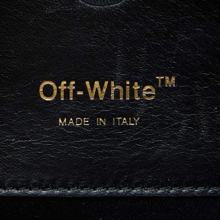 Pre Owned Off-White Black Leather Zip Crossbody bag